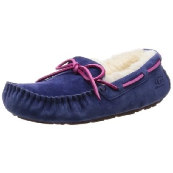 UGG Dakota Navy Pink Slippers Women’s Size 7 - Picture 1 of 10